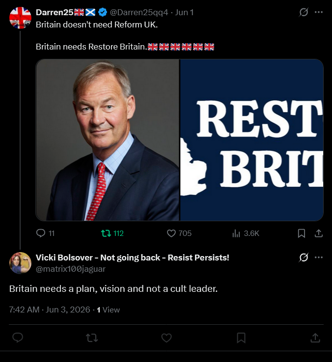 Darren25qq4's tweet photo. We got the Opposition to Restore Britain Rattled!🇬🇧🇬🇧🇬🇧🇬🇧 https://t.co/t2BoZZ1Q7y