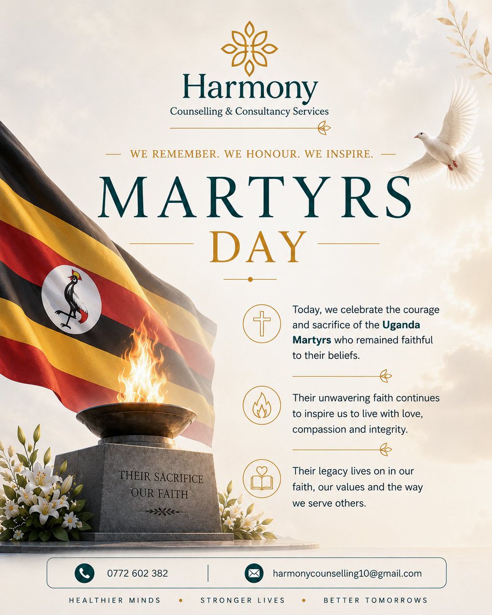 Harcosug's tweet photo. Happy Martyrs Day.

Today, we celebrate the courage, sacrifice, and unwavering faith of the Uganda Martyrs.

#MartyrsDay #harcosug https://t.co/jVBq9yZ5My