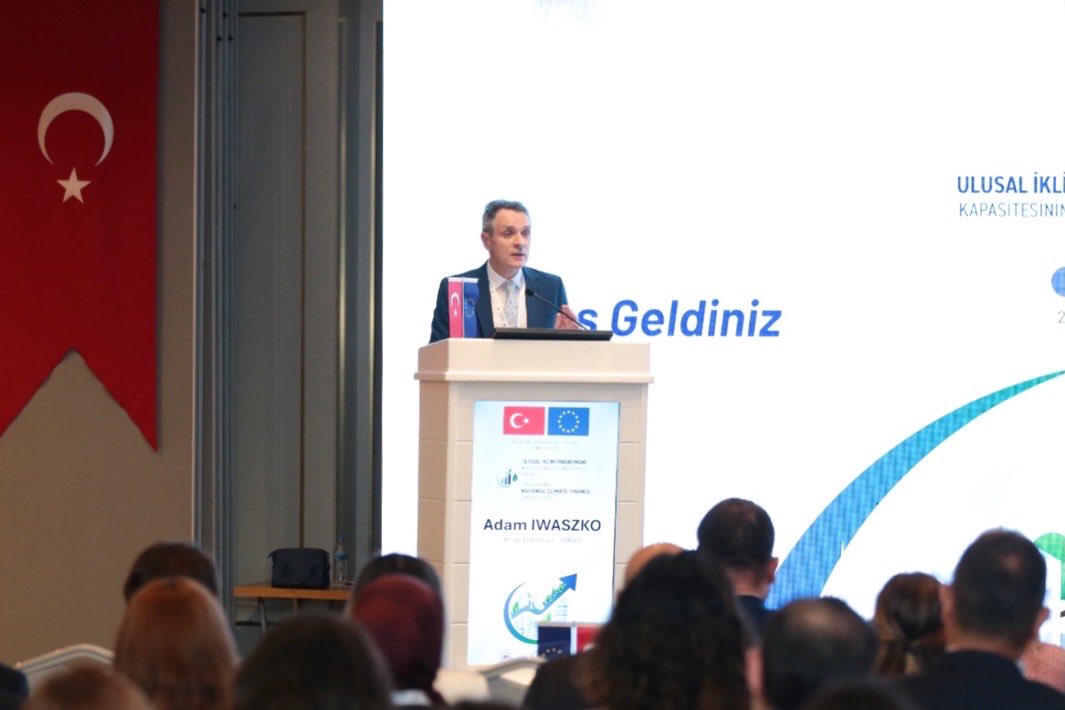 EUDelegationTur's tweet photo. At the event, Head of Cooperation at the EU Delegation to Türkiye Maria Luisa Wyganowski highlighted that climate finance is about creating the conditions for investment: reliable data, trusted standards, capable institutions and strong cooperation.
🇪🇺🇹🇷 https://t.co/FU64h6kilp