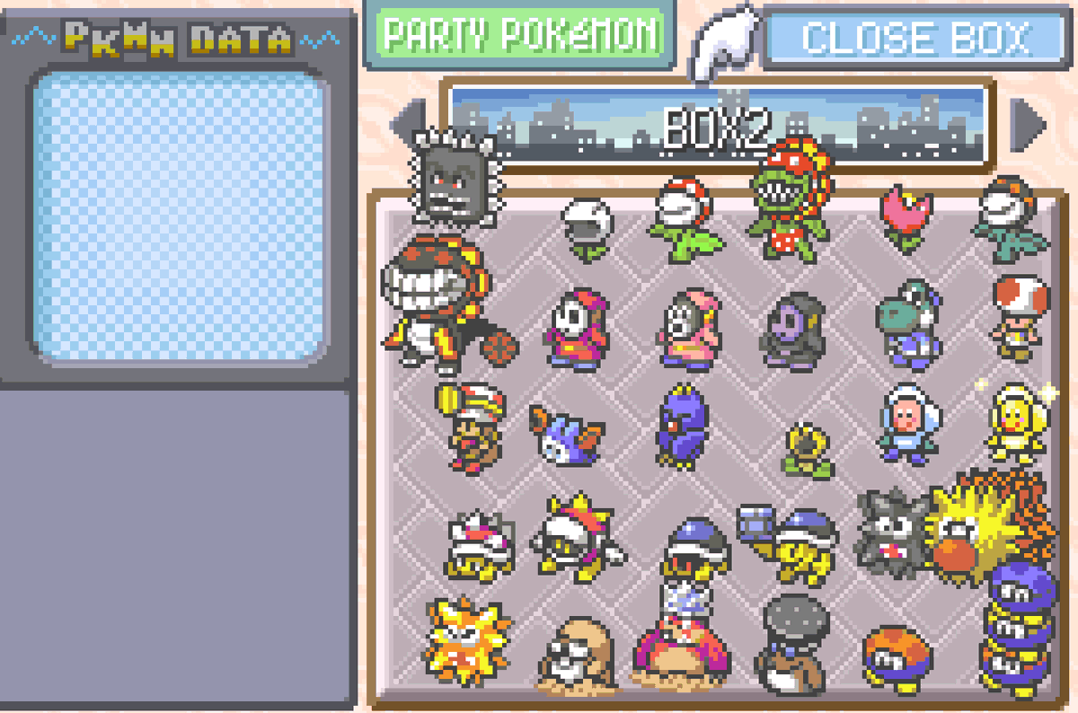 CosmicView22's tweet photo. Okay I'm likely a bit overdue for posting something

about 80 out of the 200 mon have been implemented so good progress has been made, so why not show off some random screenshots showing off a variety of stuff

(UI for the Battle interface likely is not final? we'll see) https://t.co/qMzws3nctt