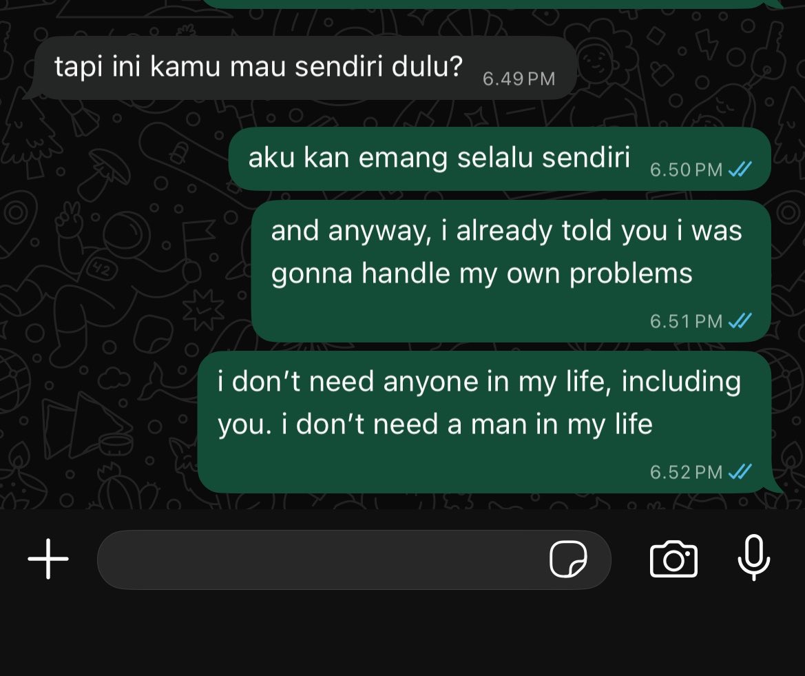 ptryxiea's tweet photo. aku boong, aku butuh laki laki di hidup aku walopun aku 1000x bilang aku ga butuh https://t.co/zm2yGaBGf1