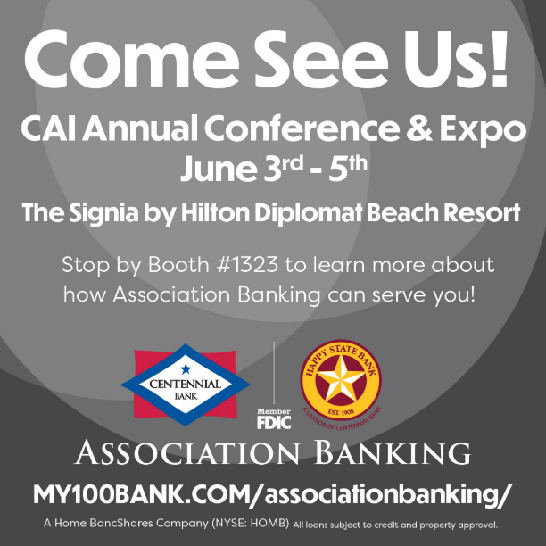 HappyStateBank's tweet photo. We’re live at the CAI Annual Conference &amp; Expo! 🎉

If you’re attending, swing by Booth 1323 at the Signia by Hilton Diplomat Beach Resort to meet the Happy State Bank Association Banking team.

Let’s connect—we’re glad you’re here! https://t.co/iHRiJOsic5