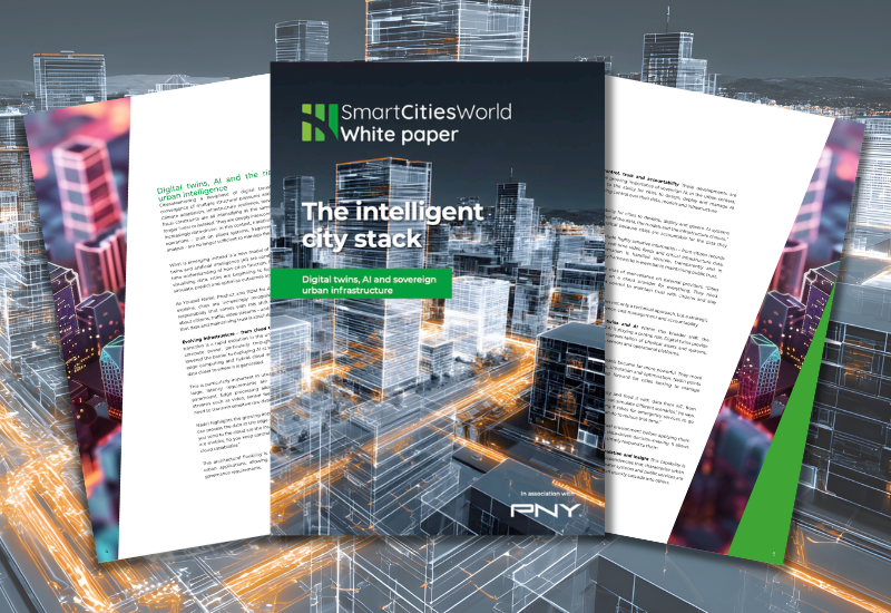 SmartCitiesW's tweet photo. WHITE PAPER with @PNYTechnologies: The #IntelligentCity stack - Explore how the combined rise of #DigitalTwins and #AI is offering cities a new kind of operational layer, enabling a shift from passive monitoring to active management

➡️Read here - https://t.co/42S4hxt8aD https://t.co/2hNj7ASvfU