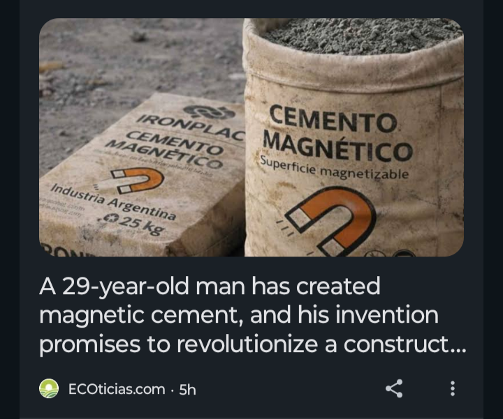 bahcorp's tweet photo. 🤔 Space milk and now Magnetic Cement, what next? https://t.co/bQzPKWb2yV