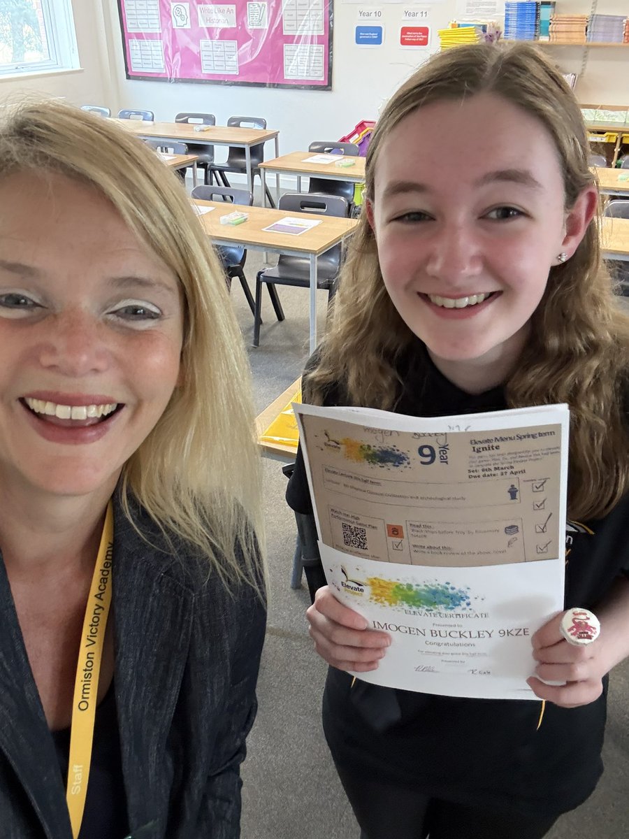 VictoryAcad's tweet photo. An absolute pleasure to spend time congratulating our Key Stage 3 students who are part of our Elevate programme. They’ve all completed additional challenges, and came together today to enjoy reading them. https://t.co/0qUqZkZCUc