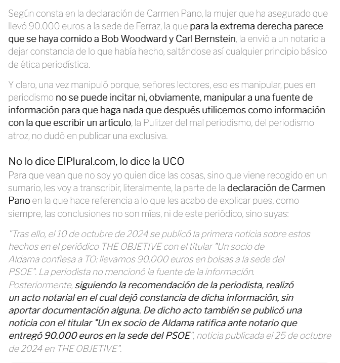 mrspain71's tweet photo. La UCO aclara en un informe el montaje de Pano y da nombres:

@KettyGarat  y The Objective 'fabricaron' una exclusiva del caso Leire guiando a Carmen Pano. https://t.co/nACLepb3HB