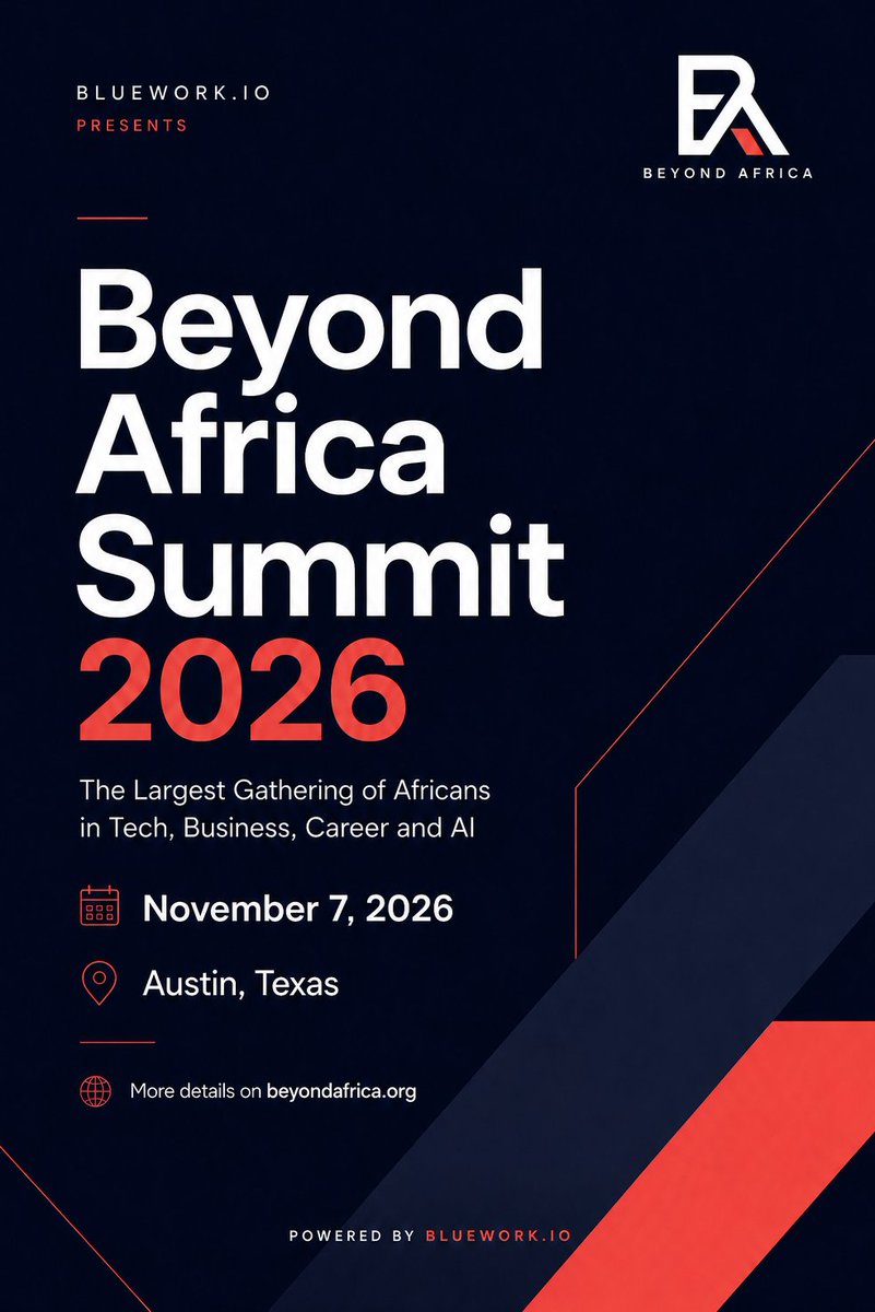 beyondafricaorg's tweet photo. Africa is not just a place.

It is a people.

And some of the most ambitious African builders, operators, founders, engineers, investors, creators, and business leaders are no longer building from one geography.

They are building from everywhere. https://t.co/yKphmurYZA