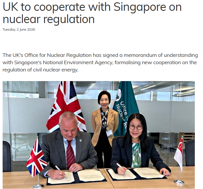 HopfJames's tweet photo. Singapore has recently expressed interest in creating a nuclear program.  The Brits are offering to help them do so, with a 5-year cooperation agreement.  Article link in reply. https://t.co/R0Df3y8Dia