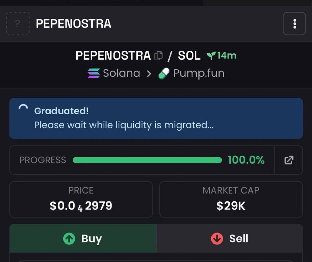 Sweet_caller's tweet photo. Watch your entry on $PEPENOSTRA 
Note; Gamble for now 
CA;

hEe6ABzYYcqFRWYVkPRx7LcogpRzo7obreLna1Npump https://t.co/v2x5WATXWg