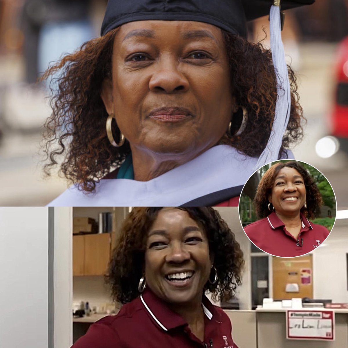 skiistiredasf's tweet photo. Meet Peggy E. Moore, the incredible 75-year-old Black woman who just graduated from the same university where she’s worked for 44 years! 👏🏾❤️
From Temple University employee to proud graduate — this full-circle moment proves it’s never too late to chase your dreams and complete what you started.
A single mom who began her degree in 1980, Peggy balanced work, family, and studies for decades. Now she’s showing the whole universe that age is just a number and perseverance always wins.
Black women continuing to rewrite the rules at every stage of life! This is beautiful!