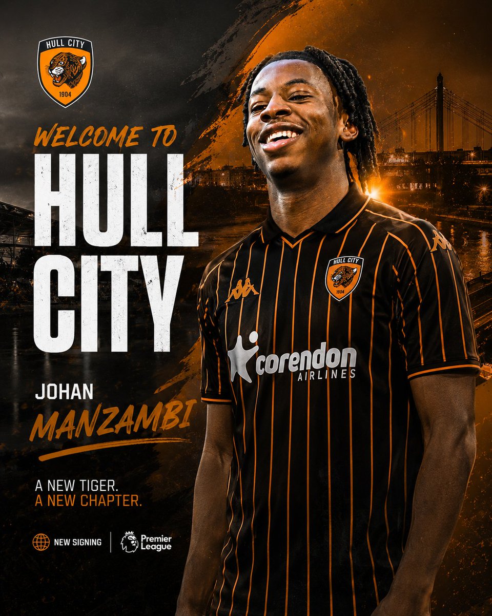 madshfc's tweet photo. We're delighted to announce the signing of Johan Manzambi. 🐯

The 21-year old talented midfielder arrives at the MKM Stadium from Freiburg, ahead of the new Premier League season, adding energy, creativity and quality to our squad.

Welcome to Hull City, Johan! 🧡🖤

#hcafc https://t.co/6YeVEDjNHk