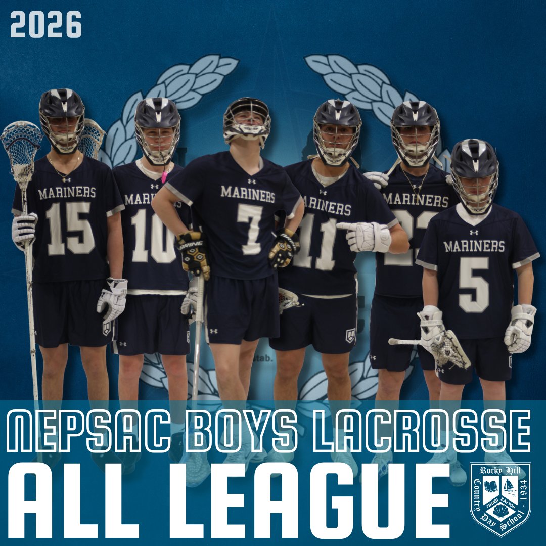 rhcdmariners's tweet photo. Congrats to the @RockyHillCD 2026 @NEPSAC All-League!
.
Boys Lacrosse:
Kian G. '26
Jamison L. '29
Aidan R. '26
Jacob L. '26 - HM
Harrison L. '29 - HM
Quinn B. '26 - HM
.
Girls Lacrosse:
Madelyn R. '26
Annalisa G. '27 - HM
.
@SENE_Sports @NELaxJournal @egreenwichnews https://t.co/Z4hSHw5dPv