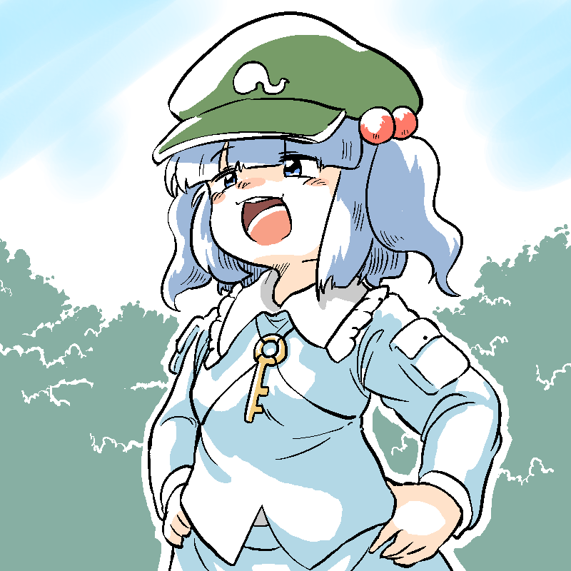 河城にとり 「にとにと」|亀⑨のイラスト