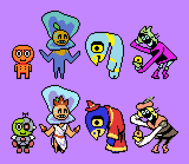 coolestfucker's tweet photo. forgot it's already pride month, here have some dark world designs for the goner npcs https://t.co/iXYu21DLyC