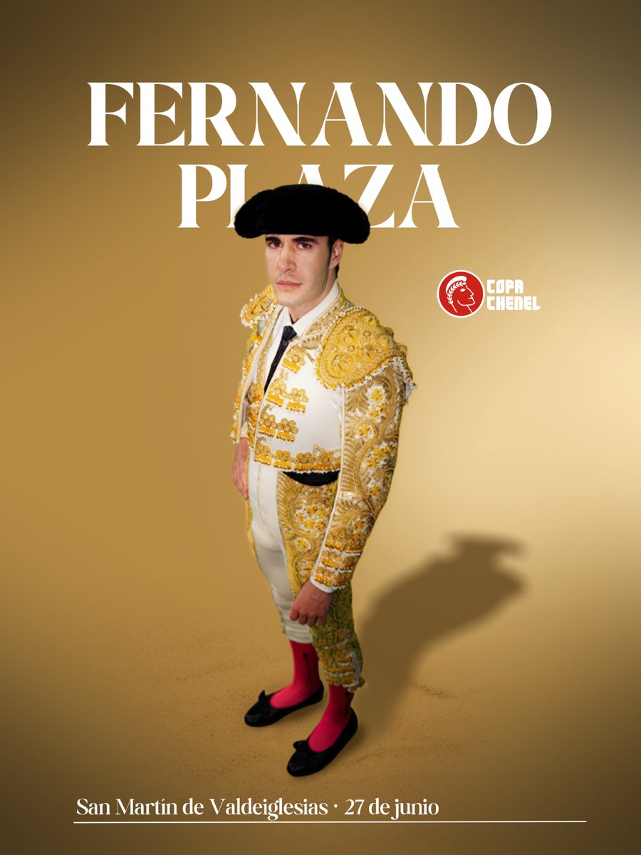 CopaChenel's tweet photo. FERNANDO PLAZA ⚔️ 

El torero se jugará su pase a semifinales el próximo 27 de junio en San Martín de Valdeiglesias 

🎟️Entradas disponibles en https://t.co/syTXTuDarx
🤩Menores de 18 años gratis