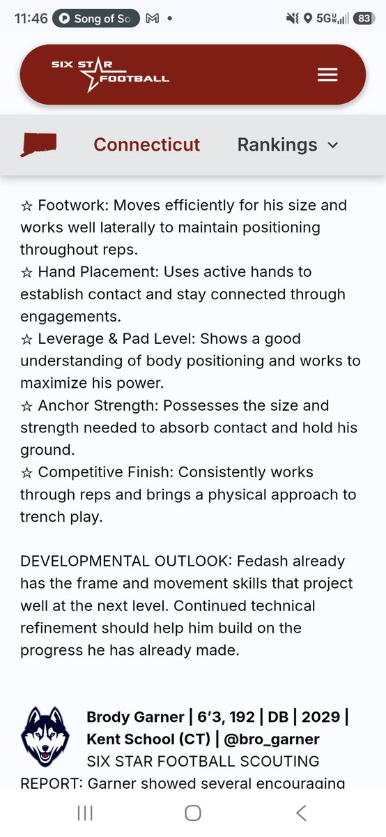 micfedash71's tweet photo. Thank you @sixstarfootball for the recognition of my efforts and potential that you were able to see at the UConn football camp.
@DAWGHZERECRUITS @paint54 @palmer_perform @DTSDathletics @HersheyFootball @EPAFootball @Pa_Preps @pasports @RivalsHS @ACoachEdwards @ChrisSnee76 @RossTuckerNFL @EmnekoSweeney