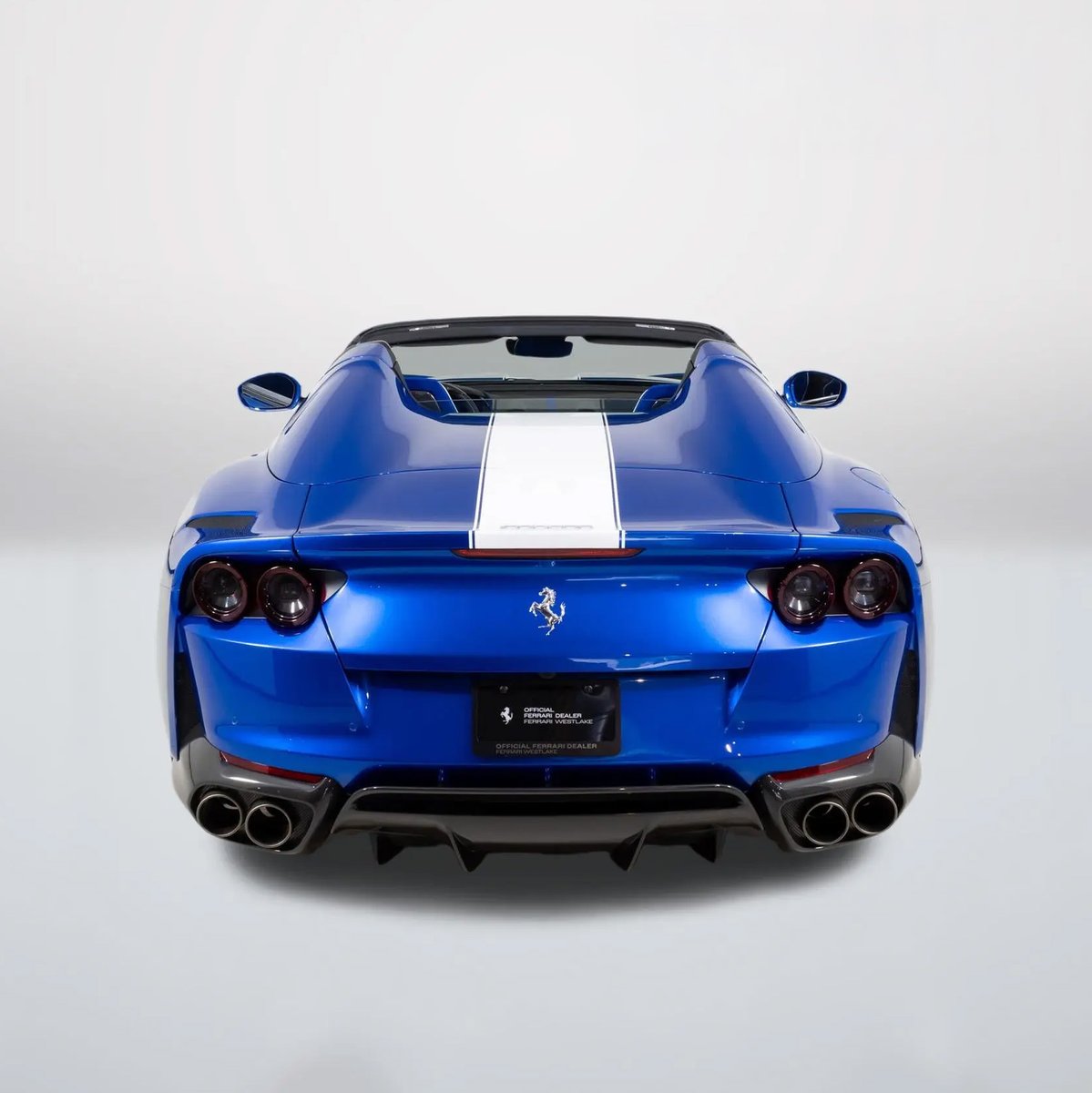 duPontREGISTRY's tweet photo. Tailor Made 2022 Ferrari 812 GTS | Asking Price: $995,000

This stunning example is finished in Blu Stephanie with striking Blue Superelettrico Alcantara racing seats and a special livery in Bianco King extending from the front bumper and lid, roof, and tonneau cover to the third brake light

For More Info: https://t.co/xHpFo9HlqK
