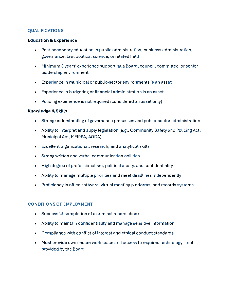 arnprior's tweet photo. The South Ottawa Valley OPP Detachment Board is posting for the position of Board Administration position.

Application deadline is 19 June 2026. Only those selected for an interview will be contacted. https://t.co/fhfIToQuRg