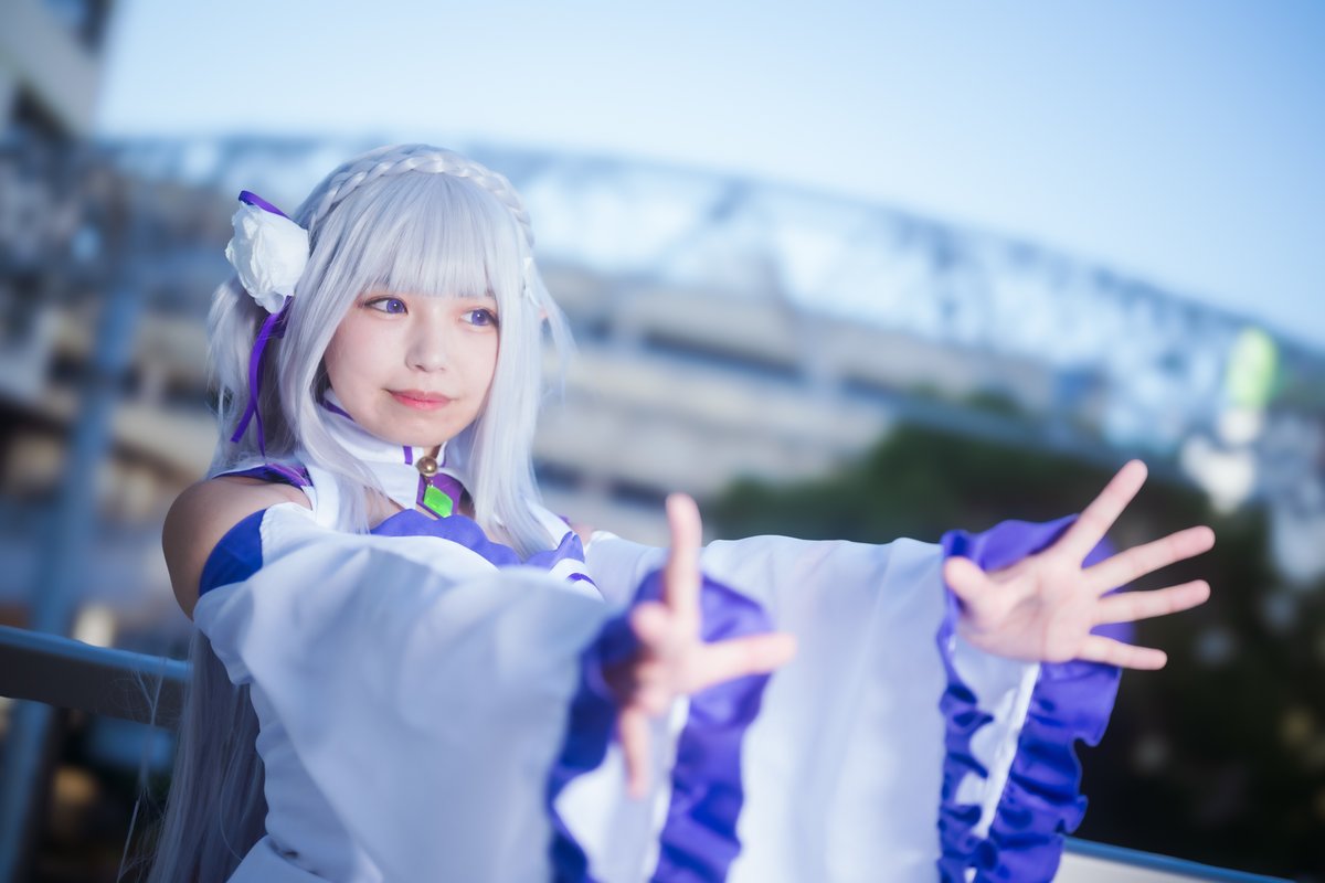 Candy1753's tweet photo. リゼロ/エミリア

※縦と横なのでタップ推奨

photo：@pon_cosphoto

＃ビビコス ＃ビビコス豊田市駅前モーターフェスタ2026 https://t.co/ruYtYpS734