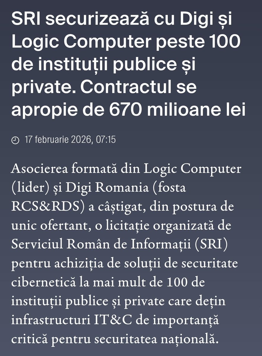 bogdanlupea93's tweet photo. O F I C I A L DIGI Romania Digi24 Digi24 Magazin Digi FM sunt SRI - Serviciul Român de Informații

Adica totii angajatii, jurnalistii de la Digi sunt ofiteri SRI sau informatori ori sub ordinele SRI.

🎉 Macar acum stim https://t.co/yyFN4C13UU