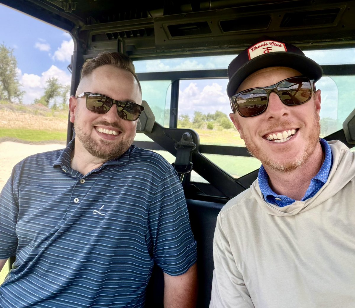 stunaugler's tweet photo. Touring Travis Club with @BLaubs29 ⛳️

It’s difficult to describe the feeling of a new build as opening day approaches unless you’ve lived it. 🦺 

These men aren’t just living it, they’re absolutely crushing it. 🙌🏻 https://t.co/IOlUXyHWDa