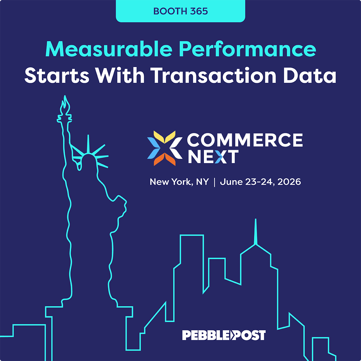 PebblePostPDM's tweet photo. Going to @CommerceNext? Here are two ways to connect with our team, including a chance to win a designer Loewe handbag! 👜

📍 Visit us at Booth 365

• Learn how retailers are using cross-brand transaction data to drive incremental revenue across CTV and Programmatic Direct Mail.

• Enter our raffle for the opportunity to win a Loewe handbag!

🗓️ Attend our breakout session

Marketing Accountability in 2026: What Retail Leaders Need to Measure Now

Day 1, Breakout Session 1, Track C
2:30 p.m., Tuesday, June 23

Join leaders from COS, Todd Snyder, and PebblePost as they discuss:

• The growing gap between reported performance and business impact
• Why incrementality and transaction-level measurement are becoming essential
• How retailers are balancing short-term acquisition goals with long-term growth

See you in NYC! 👋

#commercenext #retailmarketing
