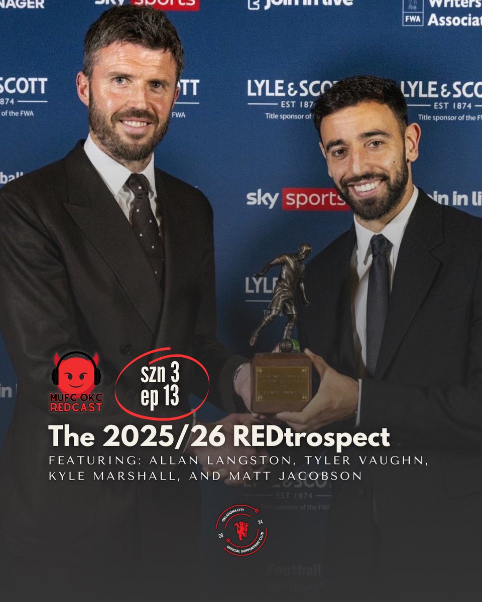 MUFCOKC's tweet photo. The same crew that recorded at the start got together to look back on the campaign that was, dish out some awards, revisit our predictions, and dive into what might be next for our beloved Manchester United Football Club.

🪩 https://t.co/YGZ6bsDx2W
📺 https://t.co/pY5nJ17EOx https://t.co/yZF7tpp3qc