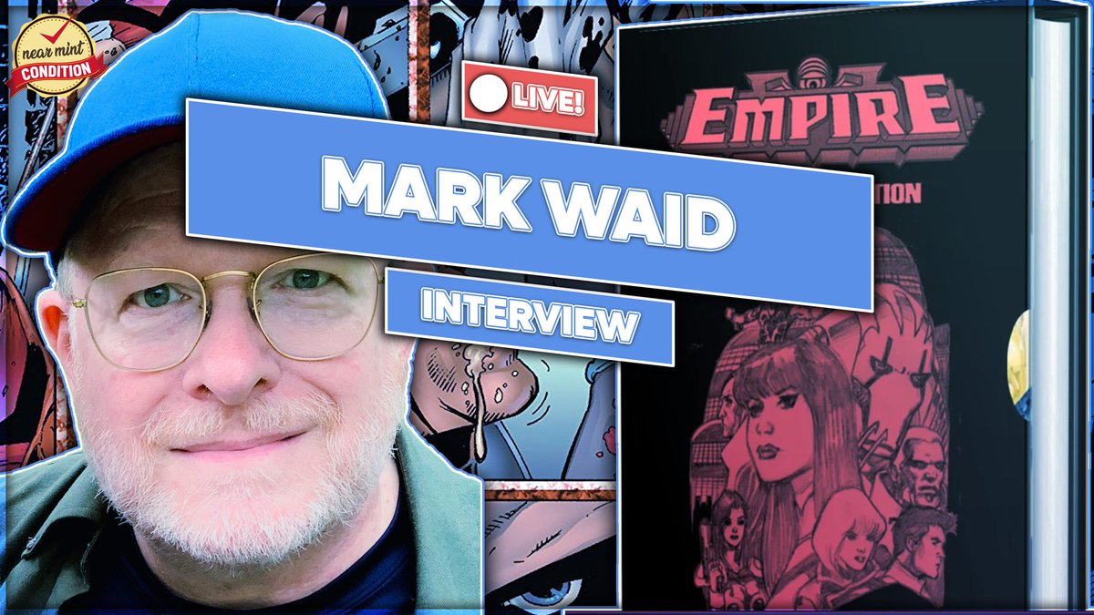 NearMintCon's tweet photo. Get ready, Minties! 

Omar is going LIVE! at 1PM EST!

He will be interviewing the legendary @MarkWaidWriter!

Join the chat:
https://t.co/Z7kqJoPt8O https://t.co/9iCCbCTixe