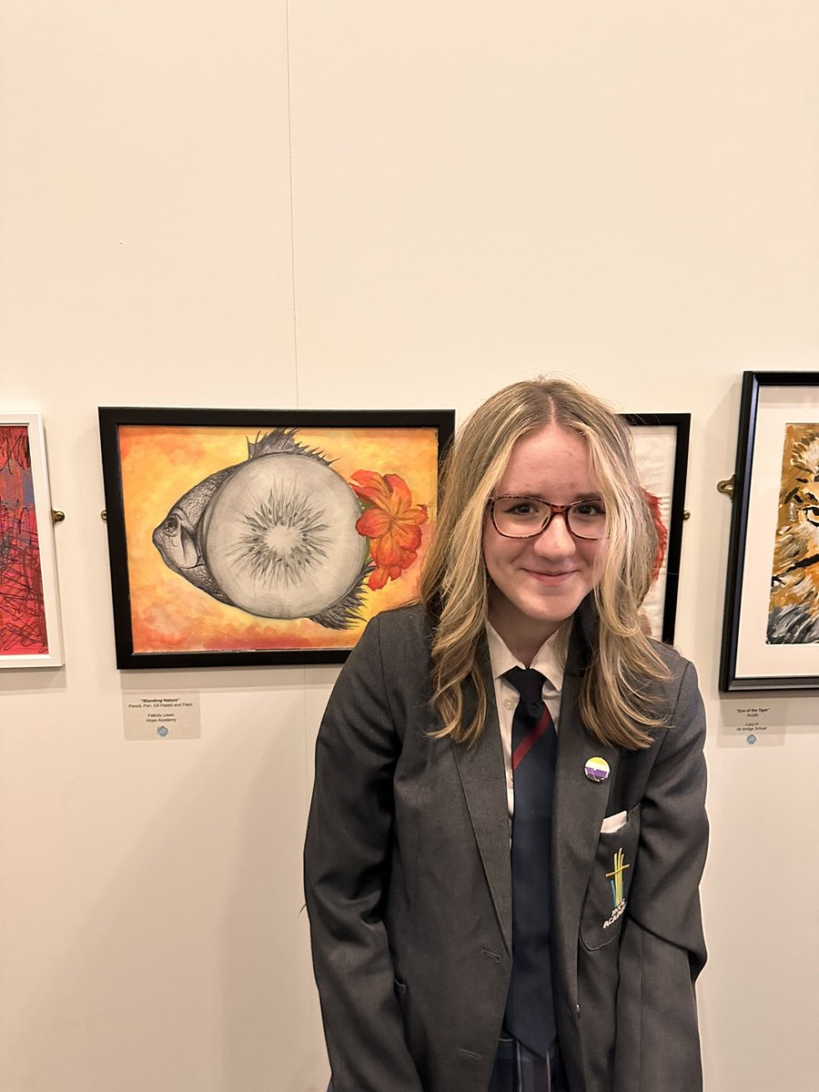 MrCarlinArt's tweet photo. Brilliant to celebrate Felicity, Effie and Nate today at @dotartschools @dotart awards ceremony at St George’s hall! Unbelievably proud of our students 💥🎉 @Hope_Academy #dotart https://t.co/TMfRhzx0x6