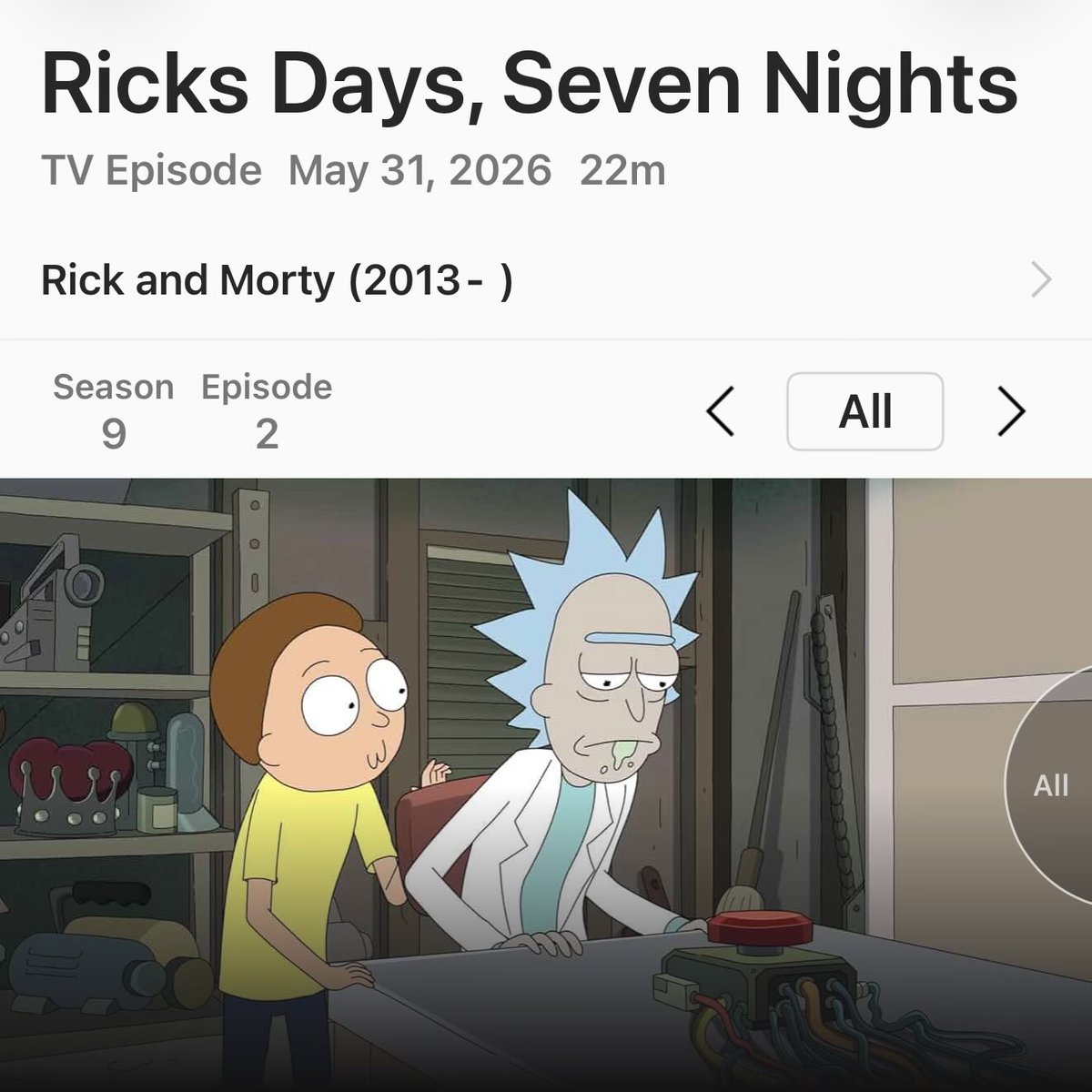scottstts's tweet photo. When I first watched this new ep of S9 rick & morty, I thought it was such a disappointment, then I saw this ep has 8.8 on IMDb, I read some comments and now I get it

There’s no cosmic adventure, no silly jokes, no mind bending twists, none of that classic r&m stuff

It’s just Rick after finishing the revenge that defined who he is completely becoming depressed. And even with a clean slate, he still defaulted back to who he was. He basically rediscovered himself from first principles, and that is a prison with no escape

This is something I myself can deeply relate, and so many others too