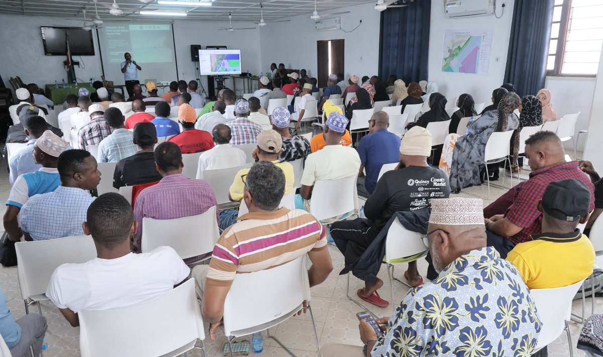 KenyanMSP's tweet photo. 👍After detailed presentations and engaging day-long discussions, @LamuCounty community representatives endorsed proposed zones and regulations for the the draft Kenya #marinespatialplan, with suggestions to address outstanding a few issues.  #KenyanMSP #Blueeconomy https://t.co/3b0QFTz1Bc