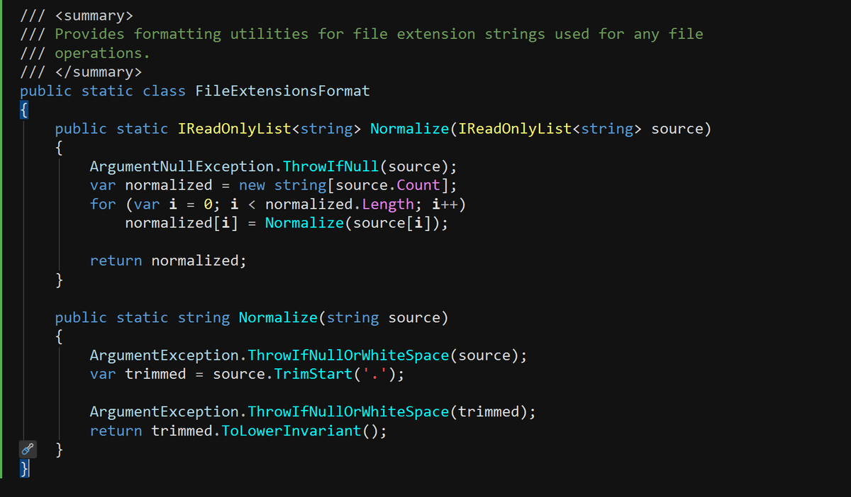 binary_eyes's tweet photo. Simple normalization of file extension strings
#gamedev #indiedev #csharp #code #programming https://t.co/BcbrIPn6w9