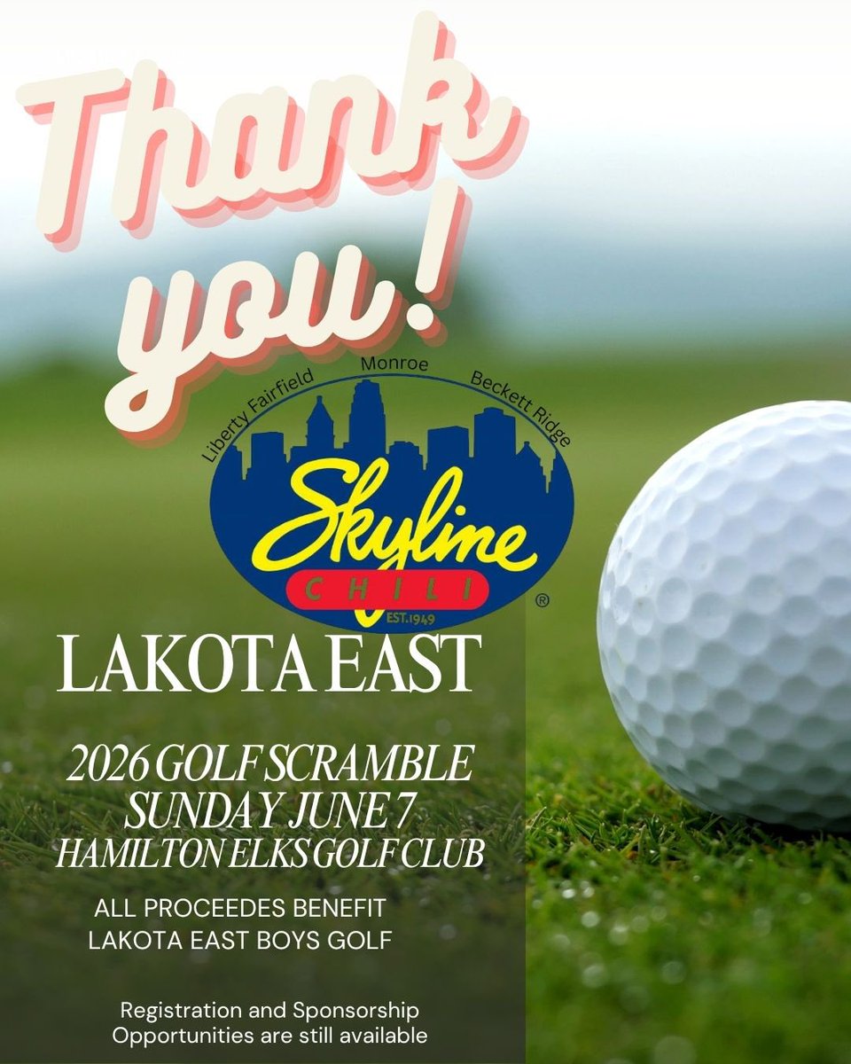 GoHawksGolf's tweet photo. Thank you Skyline in Liberty Fairfield, Monroe and Beckett Ridgefor your sponsorship and support of Lakota East Boys Golf⛳️
#theEASTway https://t.co/BJ3lOx1CNW