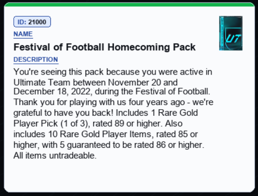 FUT_Accountant's tweet photo. EA kept our data from 2022, the last World Cup, and is giving us a free pack😭

If you switched platforms you're cooked tho https://t.co/7J5Ajh3ypV