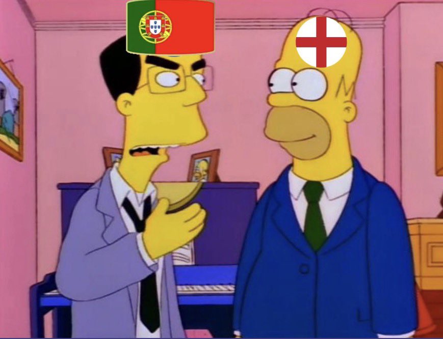 EflSimpsons's tweet photo. Portugal: “You’ve won a World Cup? You??”

England: “Sure. You’ve never won one?” https://t.co/RsRH2TuPda