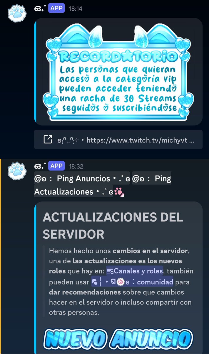 MichyVT's tweet photo. Nadie:
Yo dandolo todo para que incluso cualquier anuncio en mi canal de discord se vea bonito: https://t.co/qwy4vKJscx