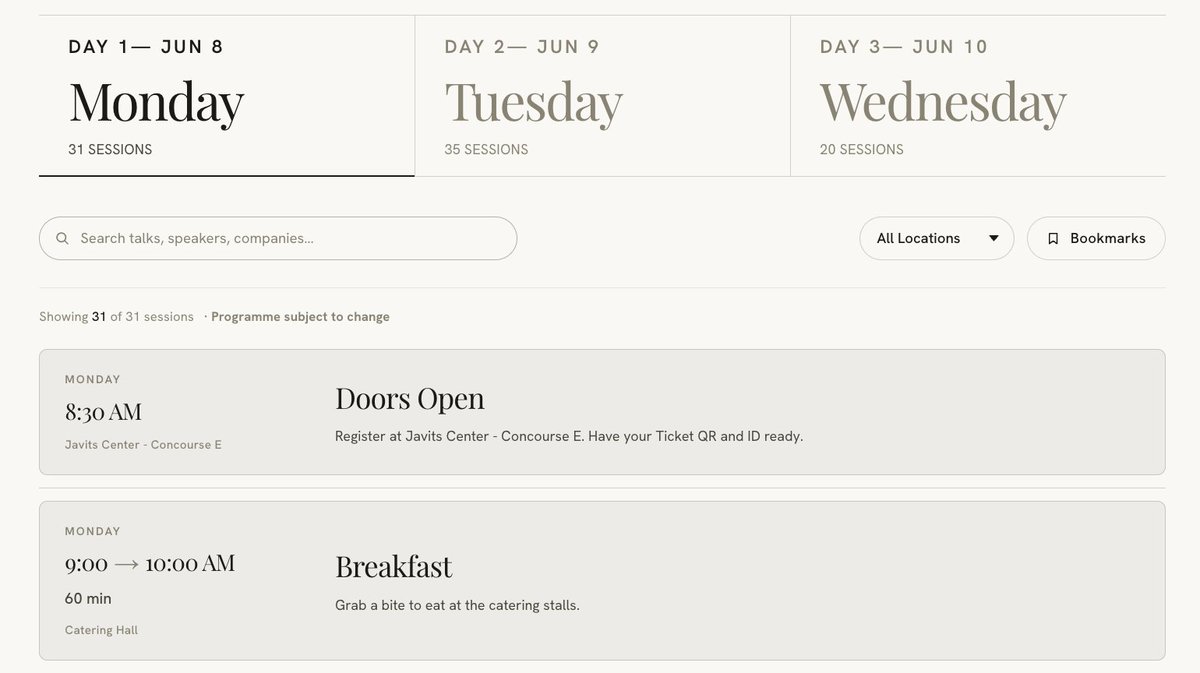 ethdaily's tweet photo. ETHConf schedule is live 📅
June 8-10 in NYC 🗽

Big week ahead 👀 https://t.co/Dl9oRthXa1