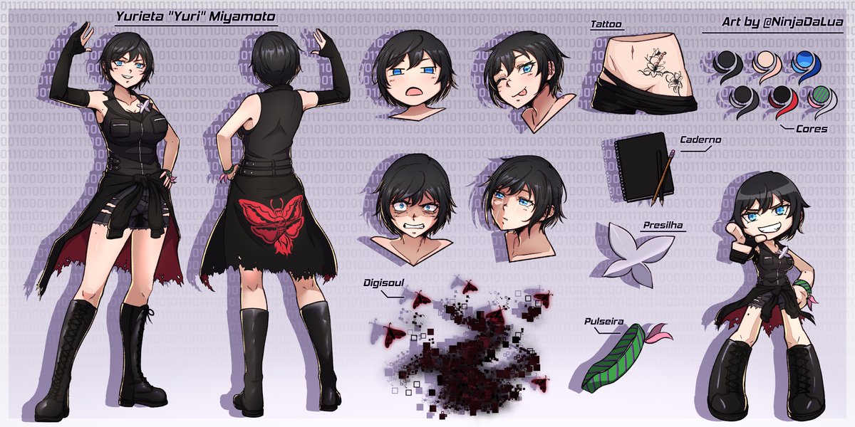 NinjaDaLua's tweet photo. Uma digiescolhida bem rebelde
Adoro fazer ref sheets 🥰

#art 
❤️ + 🔁 + 💬 https://t.co/S473rS1YrW