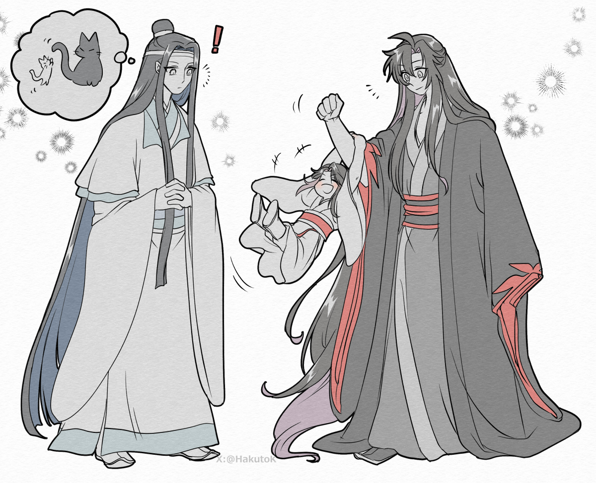 HakutoK's tweet photo. 可愛いじゃれあい。
It was a cute little playfight.
#MDZS #WangXian https://t.co/nCyK1VWQAM