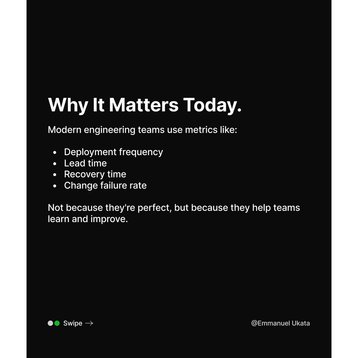 katadevdesign's tweet photo. Today's Gilb's Law taught me: don't ignore them either.

The goal isn't perfect measurement, but visibility. https://t.co/psww4Bknsj