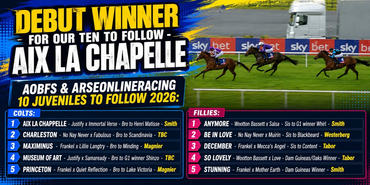 aobrienfansite's tweet photo. 1 FOR 1 @FunkyAOL a smart winning debut for AIX LA CHAPPELLE 

yeeehaaaa get in there