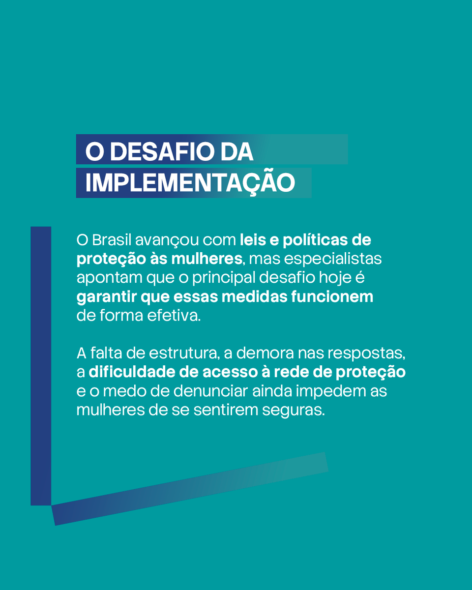 ireebr's tweet photo. Na sequência da nossa série especial sobre os temas que devem marcar as eleições de 2026, o debate agora é sobre a proteção das mulheres.

O aumento dos casos de feminicídio, agressão, ameaça, perseguição e estupro colocou a violência contra a mulher entre as principais preocupações da população brasileira, levando ao centro do debate público um problema que, por muito tempo, foi tratado equivocadamente como uma questão privada.

Especialistas apontam que o desafio não está na criação de leis, já que o país tem uma legislação robusta para a proteção das mulheres, mas em garantir que essas medidas funcionem de forma efetiva.

E para você: qual deveria ser a prioridade dos candidatos para enfrentar a violência contra a mulher no Brasil? Conte nos comentários.

🔗 Leia em https://t.co/6cMKoBApDT