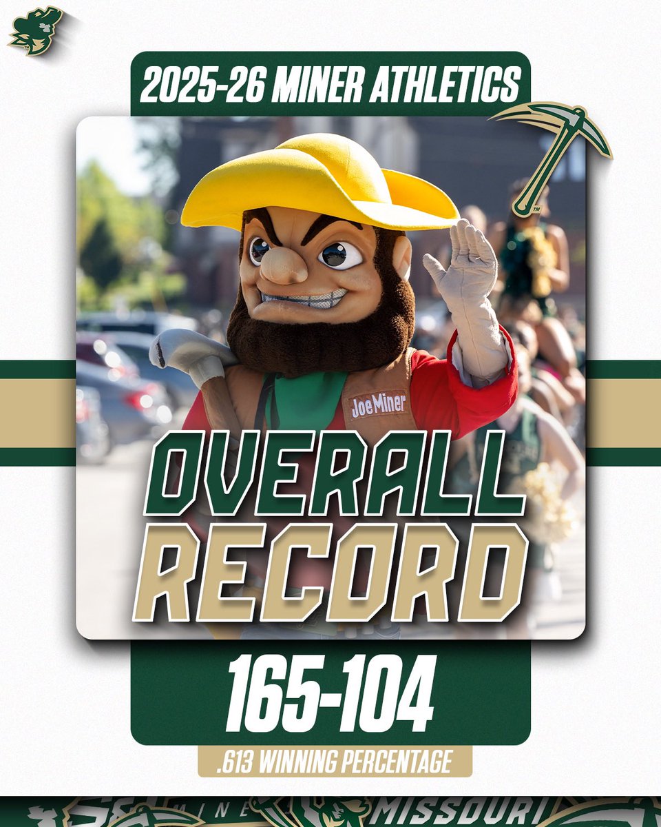 minersports's tweet photo. THE MINER STANDARD😤⛏️

A 2025-26 recap filled with broken records, championship runs, national appearances, and moments that added to program history.

#MinerPride https://t.co/25RuCMereR