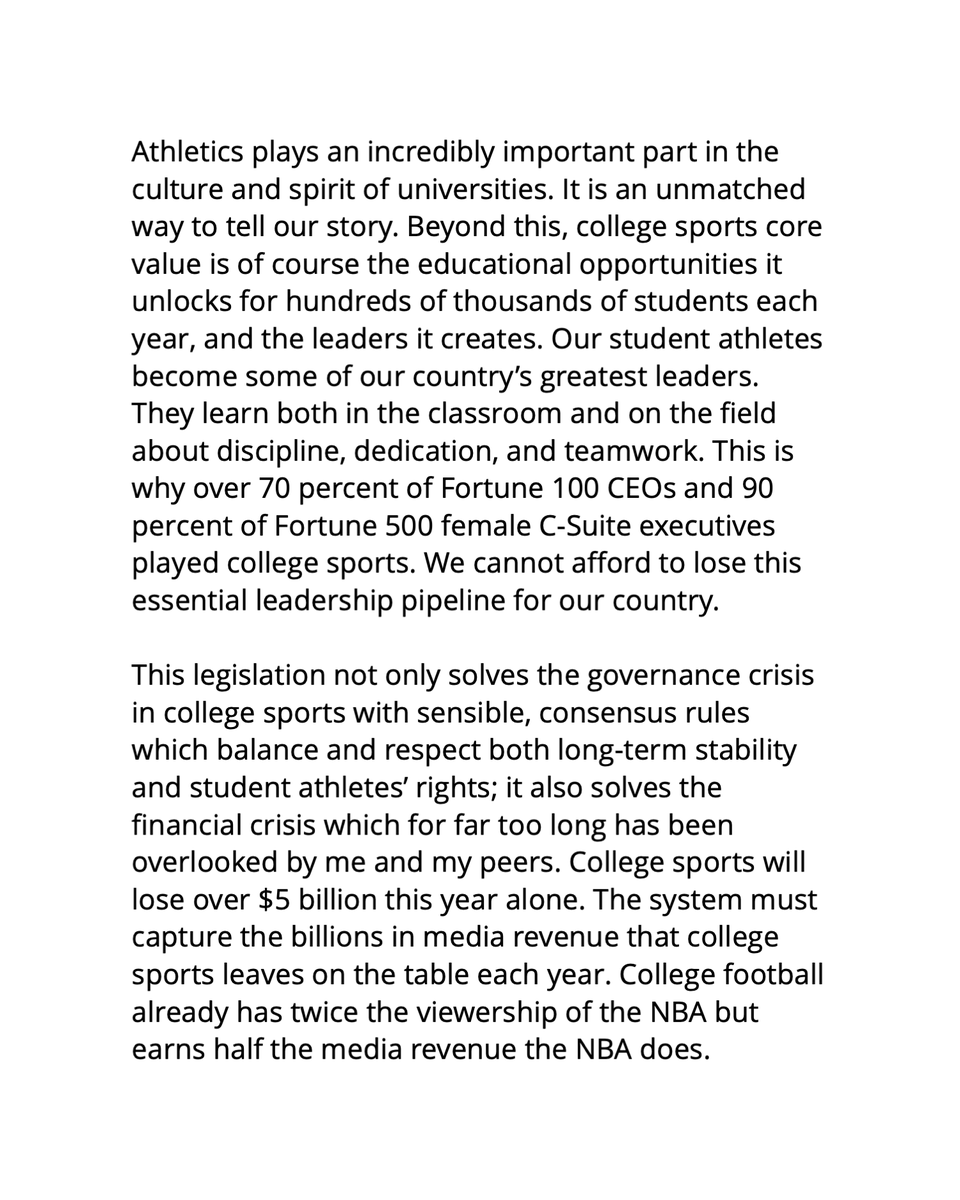 gordongee's tweet photo. This morning, I testified before the Senate Commerce Committee on the Protect College Sports Act. Student-athletes deserve to benefit from their talents and to leave college with the habits and education that prepare them to lead. To protect that opportunity, universities need a stable system with fair rules and the resources to support women’s and Olympic sports. 

I'm grateful to @SenatorCantwell and @SenTedCruz for their bipartisan leadership to save something worth saving.