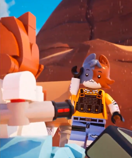 DailyMeowdy's tweet photo. Cate is in the new Fortnite Lego Sets ad to promote her In-Game gift code alongside the new Kit Lego Set https://t.co/jeoHQWSOgr