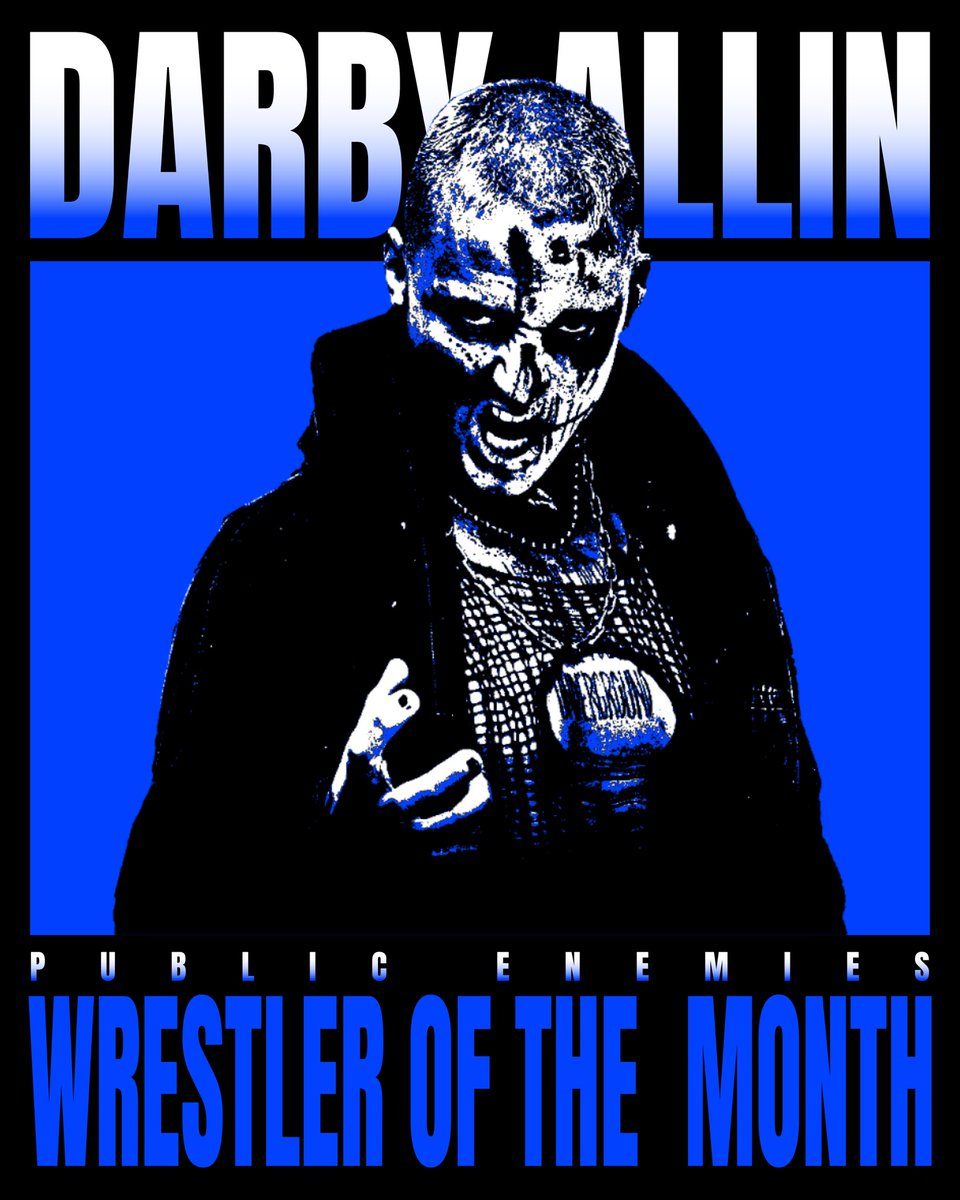 PublicEnemiesHQ's tweet photo. SCARY HOURS‼️

🗓️ Congratulations to our Public Enemies Men’s/Women’s Wrestlers of the Month for May 2026!

🤼 Darby Allin @DarbyAllin (AEW)
🤼‍♀️ Thekla @toxic_thekla (AEW)

Art Direction | @KUJOkev 🎨🤲🏾
#WOTM 🟨 https://t.co/t9vP7NXUYt
