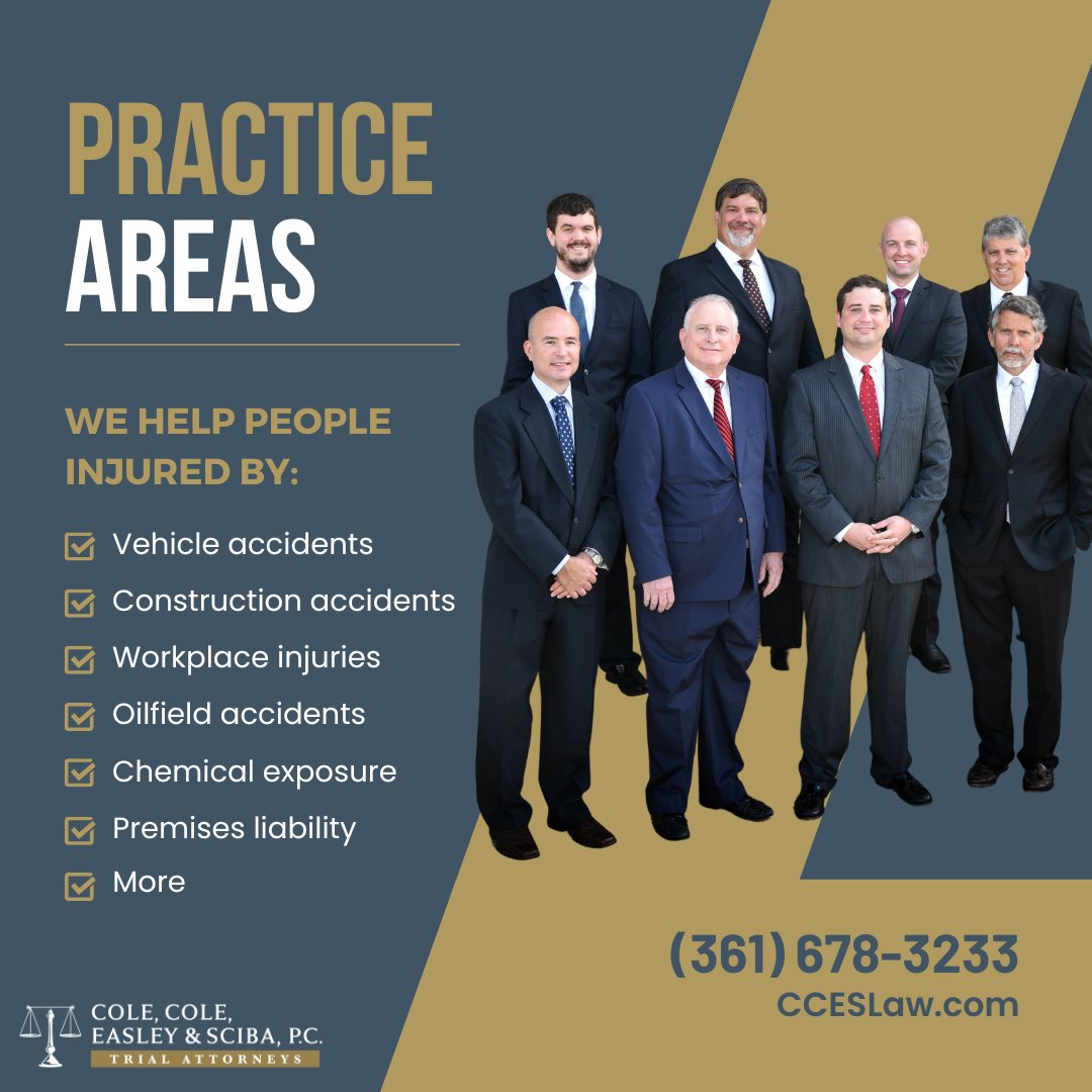 CCESLaw's tweet photo. When you are injured because of someone else’s negligence, you deserve a legal team prepared to fight for you. ⚖️

If you or a loved one has been injured and needs legal guidance, visit https://t.co/GaIPPu4rFs or call (361) 575-0551 for a free consultation. https://t.co/XJLy1CNprY