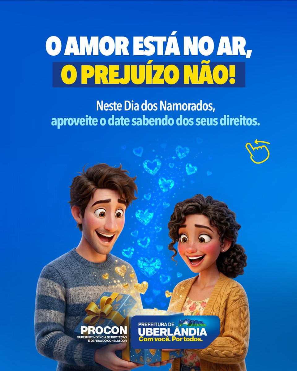 PrefeituraUdia's tweet photo. Vai comemorar o Dia dos Namorados? Fique de olho nestas dicas ✨💙
#Procon | Reservas, couvert artístico, flores, brindes e promoções merecem atenção para que a comemoração seja especial do começo ao fim. Confira as orientações do Procon Uberlândia!
#PrefeituraDeUberlândia https://t.co/PoJQuqrmZc