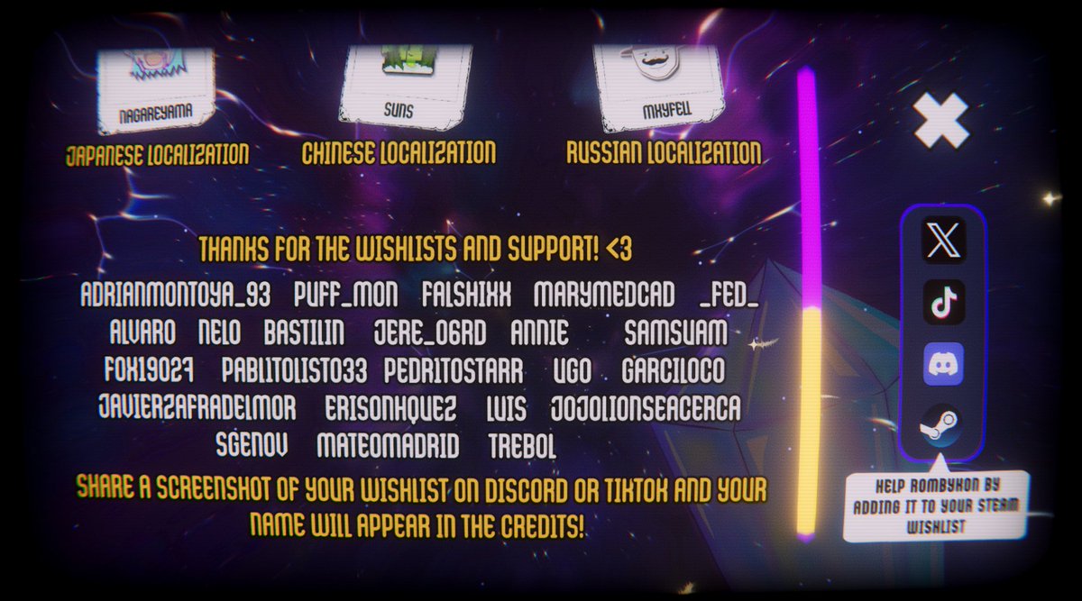 GuiliamGames's tweet photo. Want to be featured in Rombykon's credits? Add the game to your Steam wishlist and post a screenshot below! ⬇️
#gamedev #indiegame https://t.co/EkNOX6vWt0