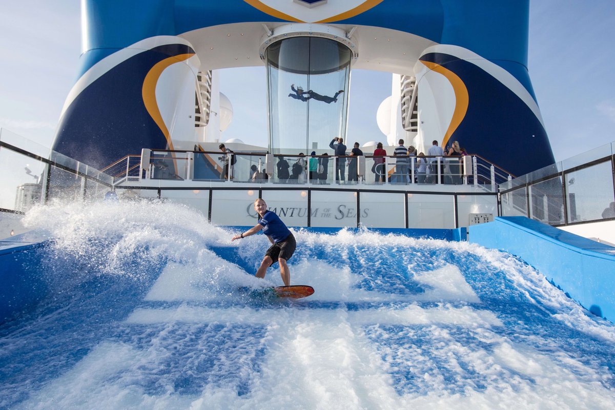ABLT_DV's tweet photo. Experience thrills like never before onboard #QuantumOfTheSeas! 🌊🎢 From the exhilarating FlowRider to bumper car fun in SeaPlex, there's excitement around every corner. Contact me to book your next adventure and soak up unparalleled views from every room! 🚢✨ #RoyalCaribbean https://t.co/HoJBKDtCk1